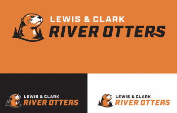 Secondary Horizontal Lockup over orange, black, and white backgrounds.