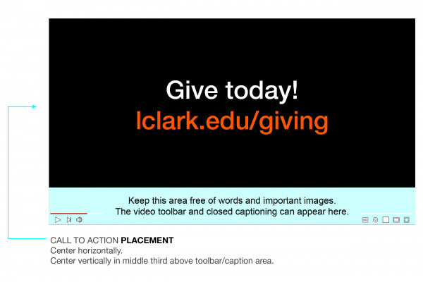 Visual example of outro slide typography for video