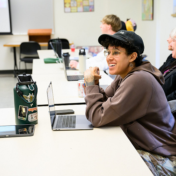 Student in Practical Skills for Counselors with Professor Alexia de Leon.