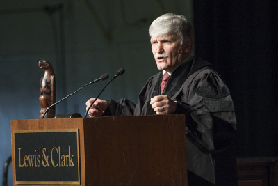 Lewis & Clark College, Graduation, Commencement Ceremony, Romeo Dillaire speaker,  Portland, ...