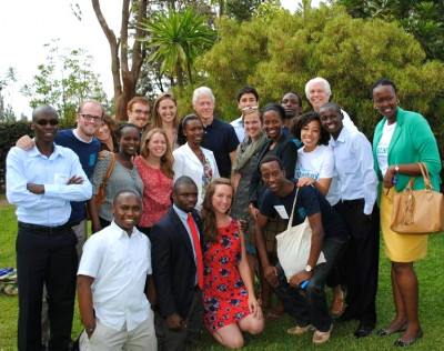 Kelvine Muhire, GHC Fellows meet President Clinton