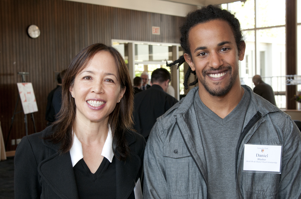 Heidi Hu BS '85 and Daniel Blasher '13
