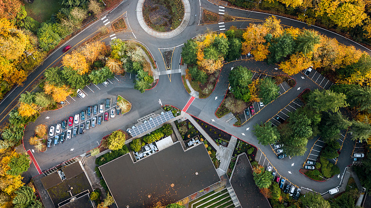 Parking Lot B Bird's Eye View