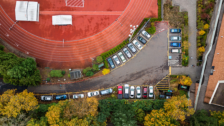 Parking Lot F Bird's Eye View