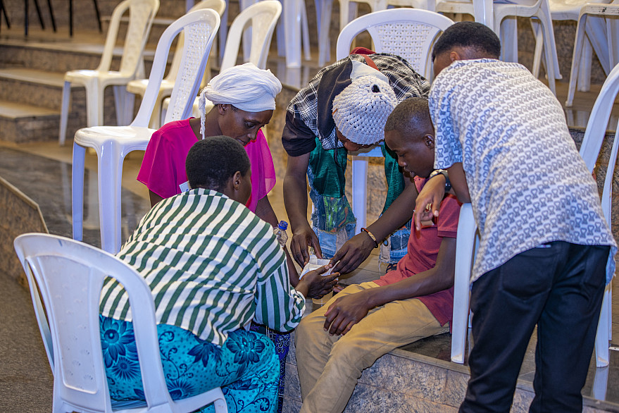 The picture was taken during the second week of workshop at the Kigali Peace Community Center (Kigali Genocide Memorial). No matter how b...