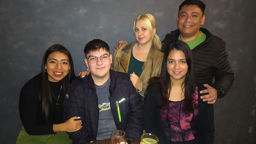 (From left to right) Victoria Justiniano, José Maidana, Milagros Valenzuela, Karen Teruelo, and Luis Alfaro on closing event. Salta, Arg...