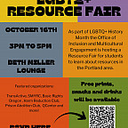 LGBTQ+ Resource Fair Flyer