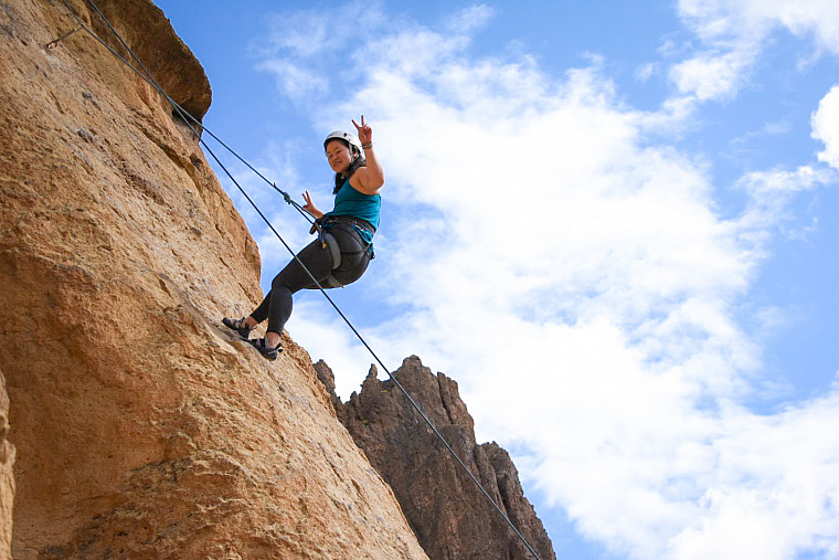 Climber at Smith Rock