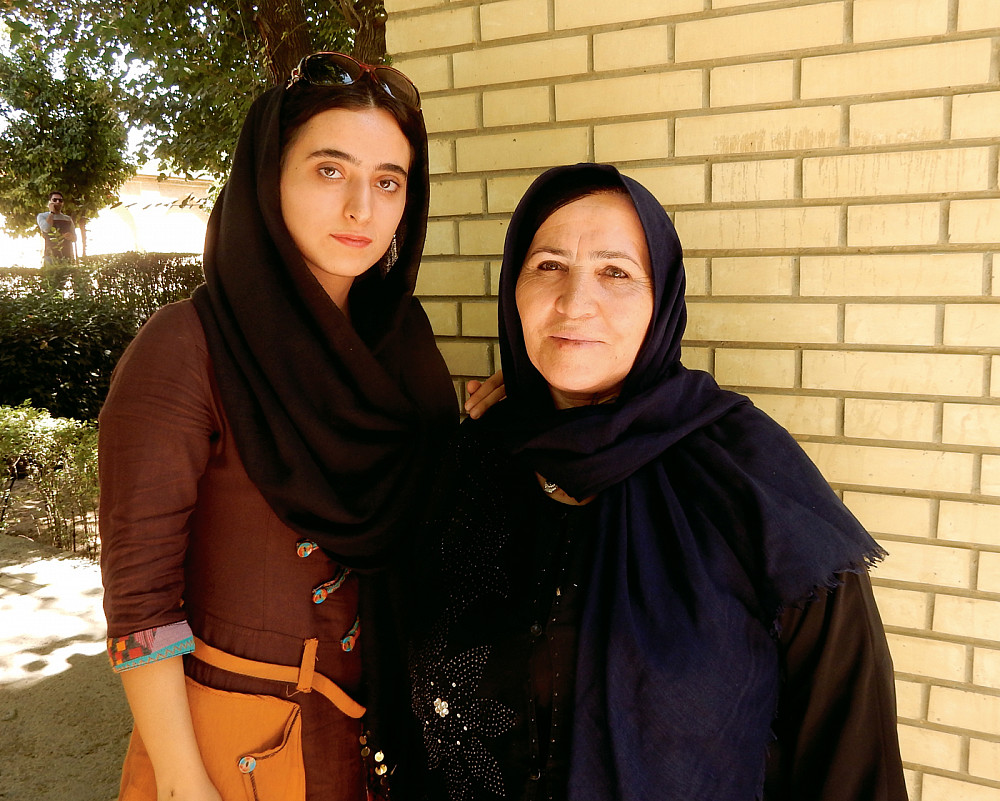 2016: A mother and daughter in a Persian garden.