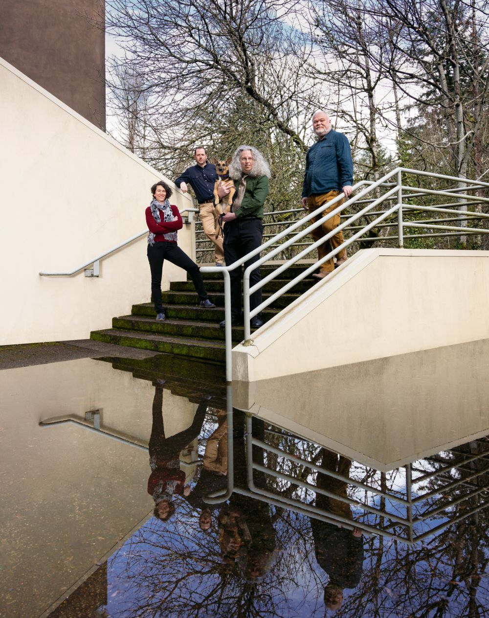 The faculty team (from left): Professors ...