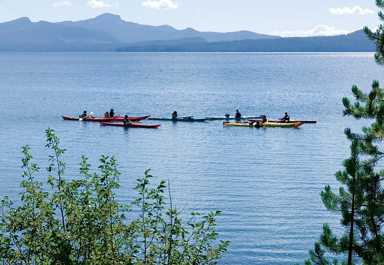 In addition to premier kayaking, students camp on shore, hike to surrounding peaks and waterfalls, and gaze on the dramatic vistas of sno...