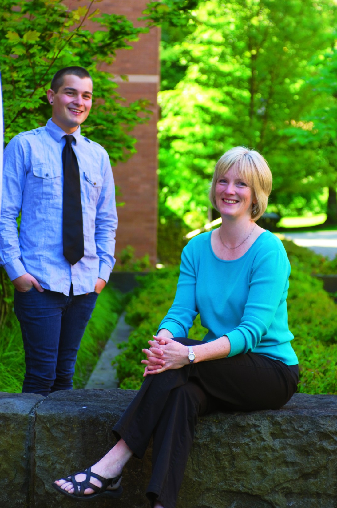 Daena Goldsmith BS '86, professor of communication, and Gregory Miller BA '10