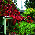 The new exterior signage for the Morgan S. Odell Alumni Gatehouse.