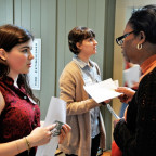 Members of the campus community posed as venture capitalists to quiz students about product designs they had developed for Technologies o...