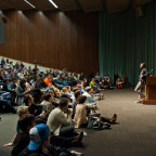 Baratunde Thurston, who is billed as a politically active, technology- loving comedian from the future, wows a packed audience in Council...