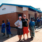 Lana Sanford CAS '15 and Anna Lofstrand CAS '13--along with 11 other Lewis & Clark students--constructed this BuildOn schoo...