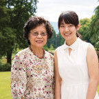 Esther Lee and junior Aojie Zheng, the most recent recipient of the Esther and Edward Lee Scholarship.