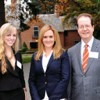 ASLC President Callie Rice CAS '14, Samantha Bee, and President Barry Glassner