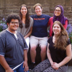 Hamdan Alameri BA '18, Isabella Irtifa BA '18, Jessica Rosenblatt BA '17, Reham Bahauddin BA '16, and Burnley Truax BA '17.