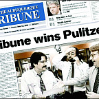 Then: Michael Arrieta-Walden as an editor at the Pulitzer Prize-winning Albuquerque Tribune in the mid-1990s