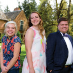Caia Jaisle BA '18, Kelley Koeppen BA '18, and Bradley Davis BA '18
