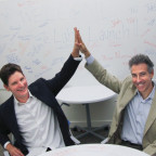 Academic Director Brian Detweiler-Bedell (left) and Managing Director MAK Kaplan in the eLab.