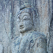 Rock-carved Buddha, 9th-10th century, Chilburam Hermitage, Gyeongju, South Korea.