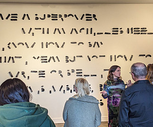 Second Nature | 2024 | Clay, Knuckles, String, Underglaze | 228 x 143 x 3 inches