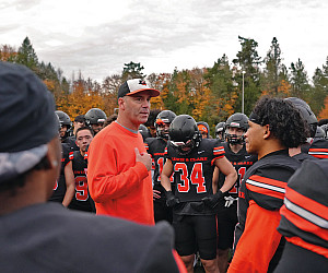 Head Coach Brett Elliott led the football team to its first winning season since 2011.