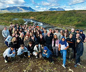The L&C soccer teams enjoy a tour of Iceland's Golden Circle, famous for its stunning landmarks and historically significant places.