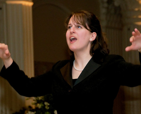 Katherine FitzGibbon, assistant professor of music and director of choral activities Photo by Adam Bacher