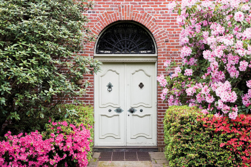 A doorway on a graduate school building.