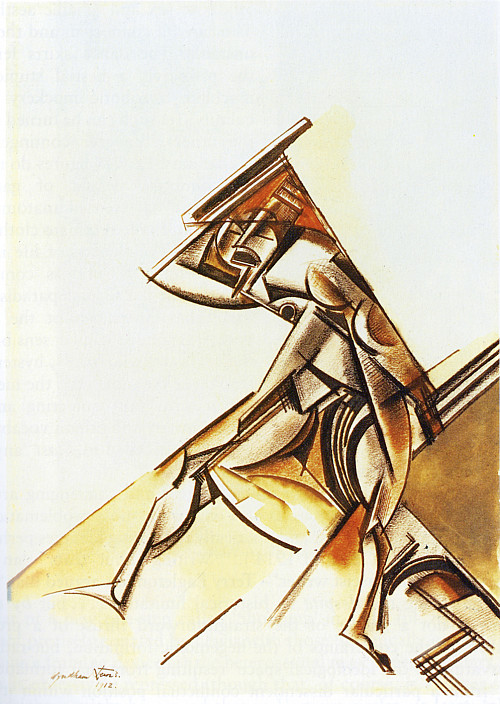 Wyndham Lewis, The Vorticist (1912).