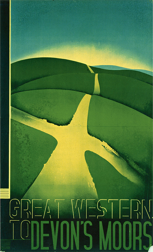 E. McKnight Kauffer, Great Western to Devon's Moors (1933).