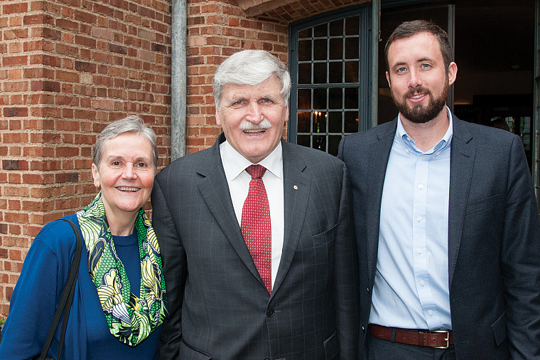 Joann Geddes, Lt. General Romeo Dallaire, and Michael Graham BA '05.