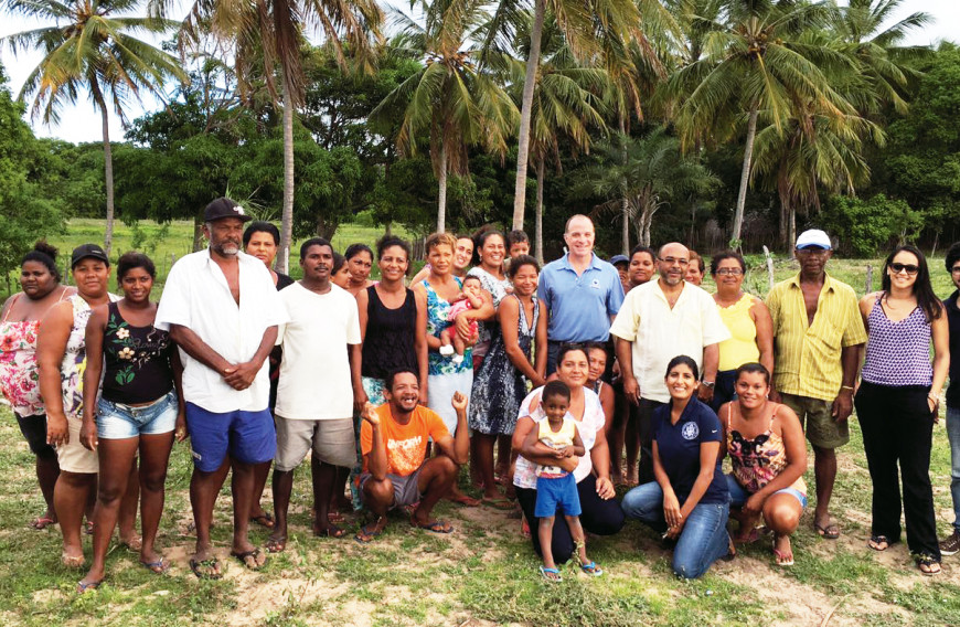 With members of a quilombola community, whose ancestors were Afro-Brazilian slaves