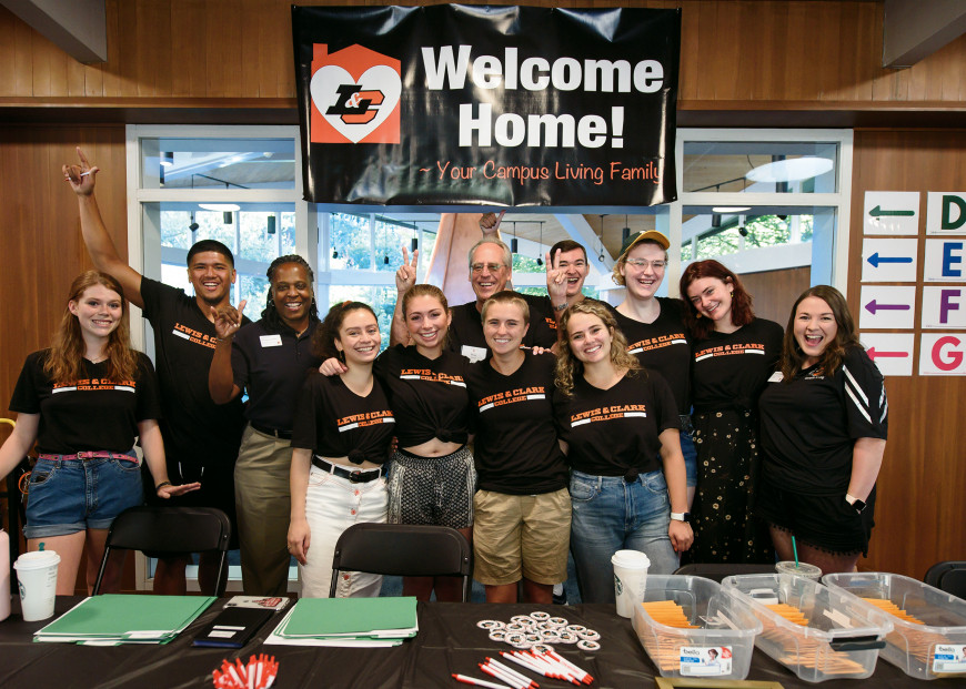 President Wiewel welcomes a new class during New Student Orientation.