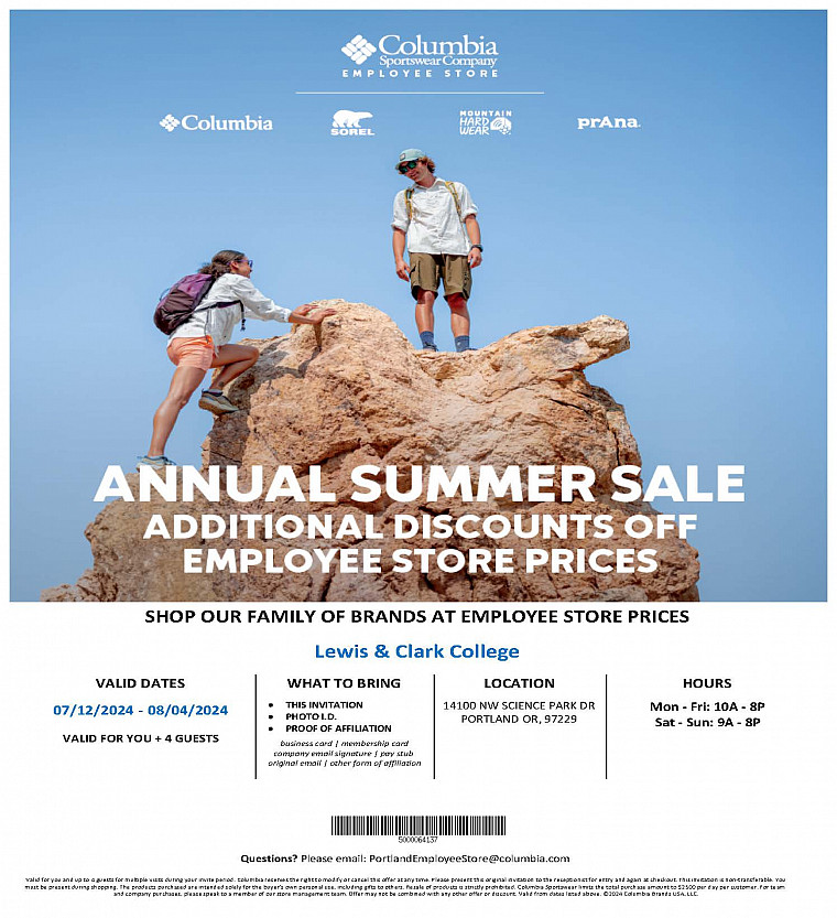 Columbia Discount Flyer