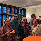 Employees gather for Thirsty Thursday at the Manor House