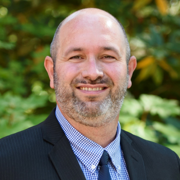 Joe Gantt, assistant professor with term of rhetoric and media studies and director of forensics