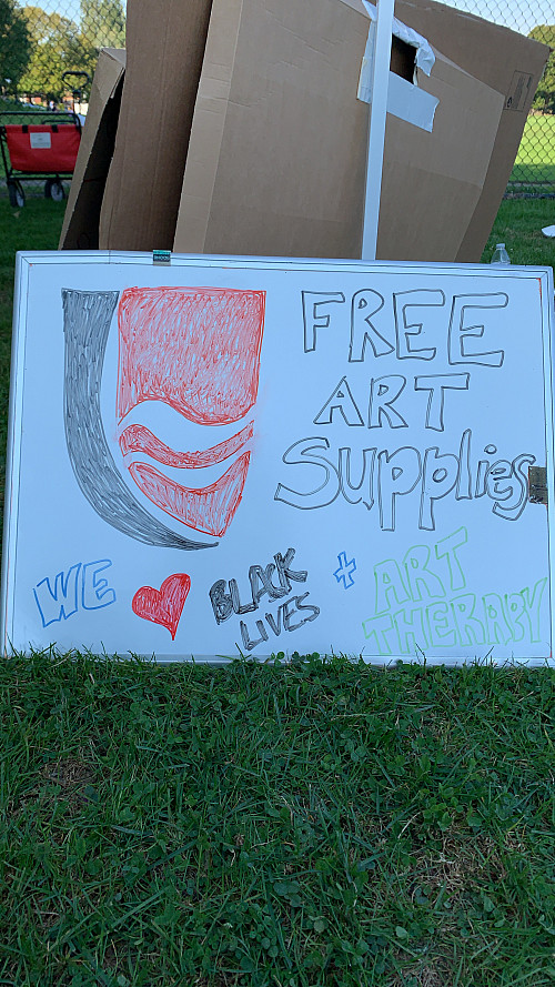 BLM Art Therapy Event at Irving Park on September 23, 2020.