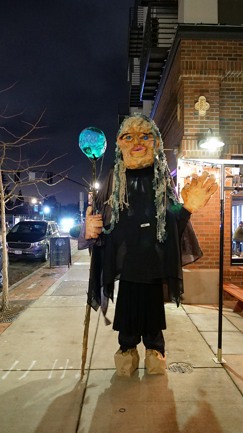 Mary Andrus (in Mother Earth costume), co-chair of Art for Social Change.