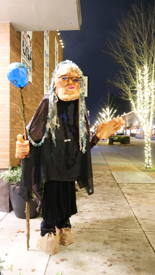 Mary Andrus (in Mother Earth costume), co-chair of Art for Social Change.