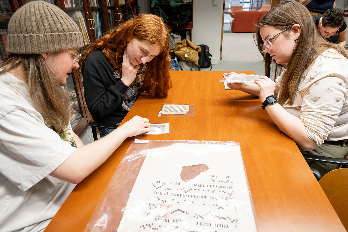 Students engage with a variety of works, from individual fragments to entire manuscripts.