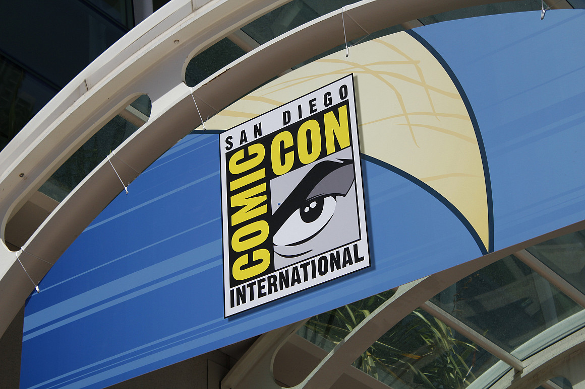 A sign photographed from outside the annual San Diego Comic Con International at the San Diego Convention Center.