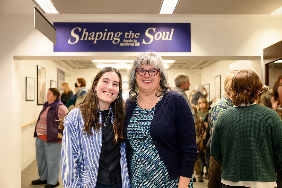 Professor of English Karen Gross and Alli Sanders BA '26 co-curated the exhibition.