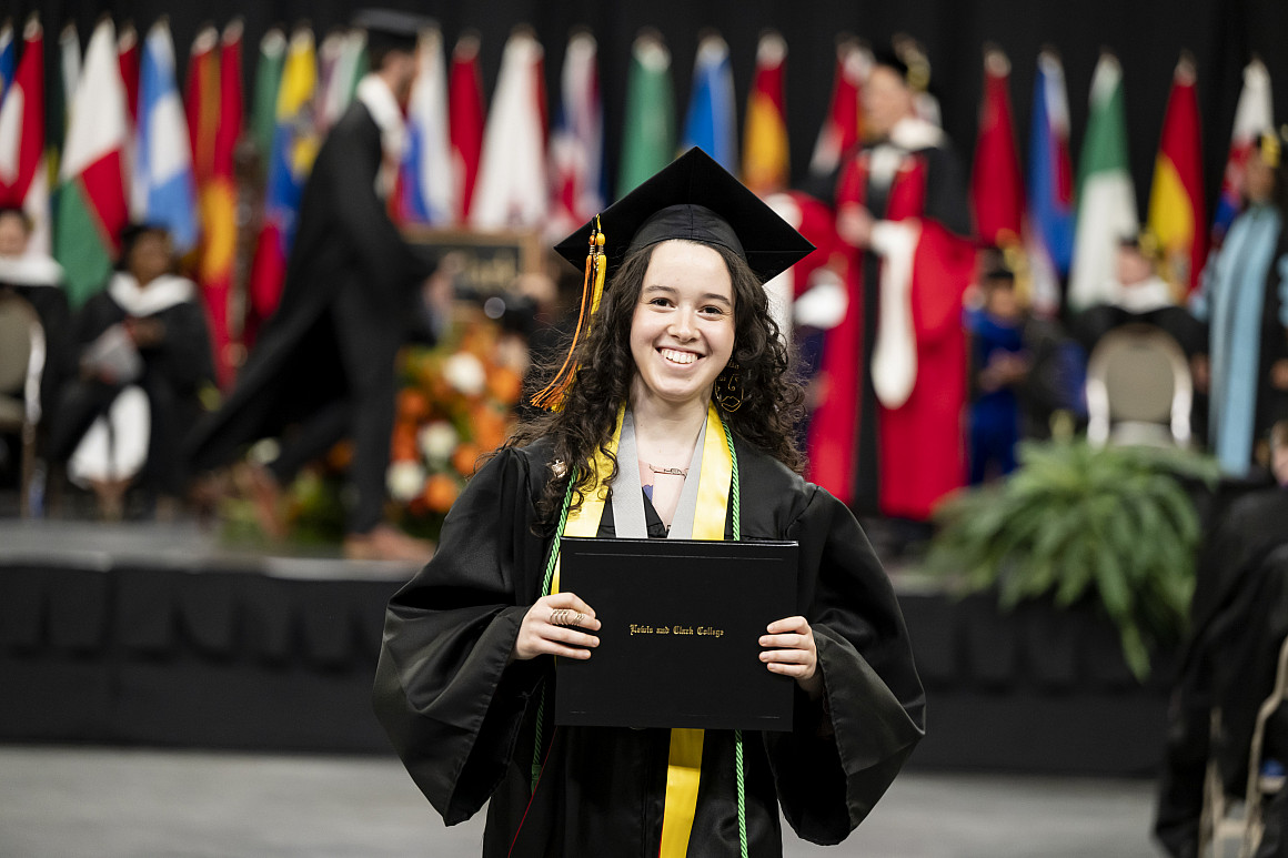 Gila Winefeld BA '23--a neuroscience scholar, dancer, and mental health advocate--won Lewis & Clark's highest honor, the Re...