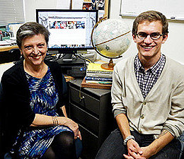 Associate Professor of Russian Tatiana Osipovich and David Salkowski '14