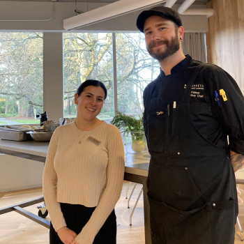 Hillary Swimmer, Bon Appétit's West Coast fellow, and Michael Palmer, L&C's executive chef