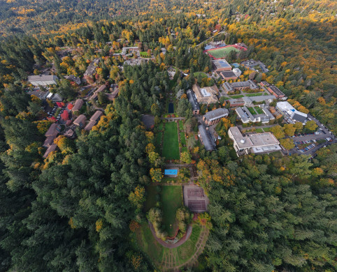 Campus from above the Estate Gardens.